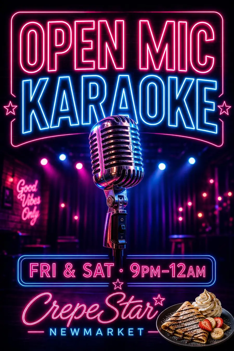 Crepes & Karaoke Night at Crepe Star Newmarket