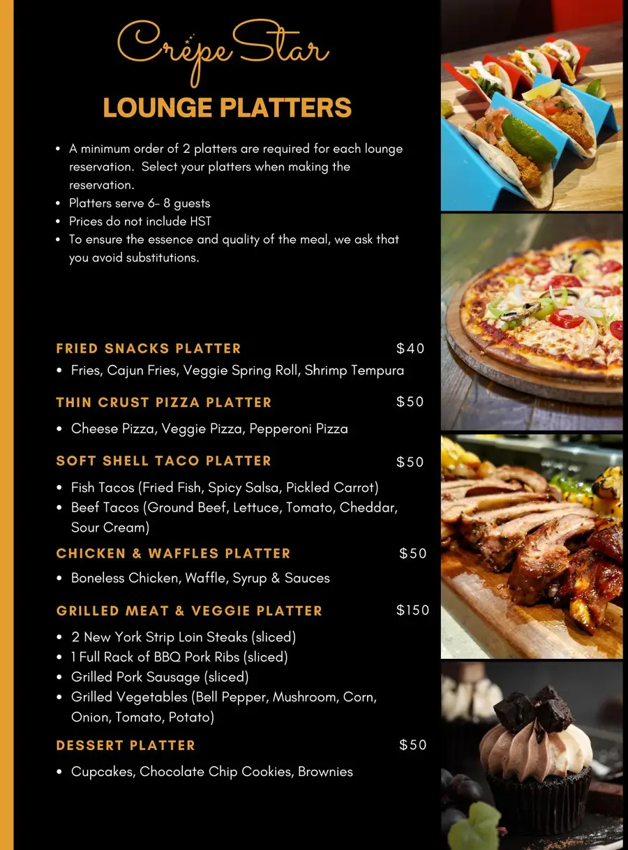 Lounge menu — page 1